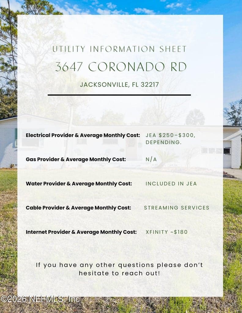3647 CORONADO Road, Jacksonville, FL 32217 3