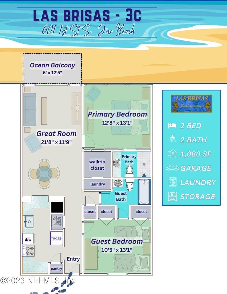 601 1ST Street S 3C, Jacksonville Beach, FL 32250 3