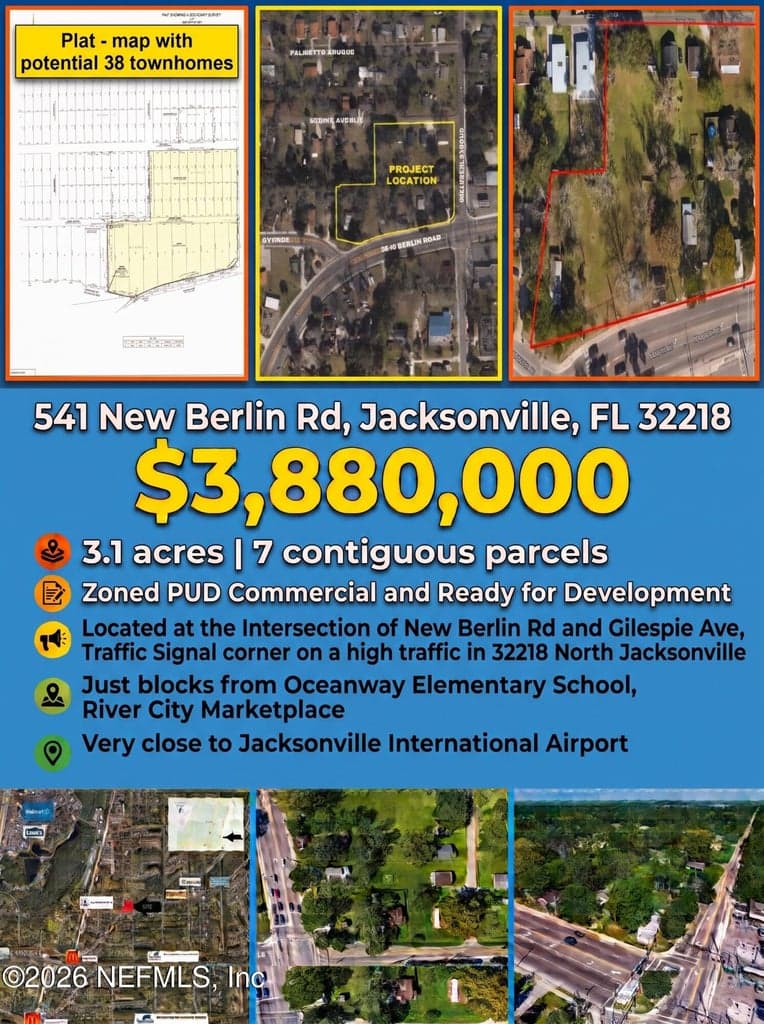 541 NEW BERLIN Road, Jacksonville, FL 32218